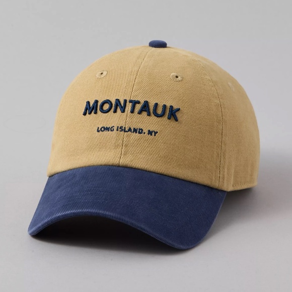 New American Eagle Women's O/S Adjustable Montauk NY Twill Baseball Hat Cap - Picture 1 of 2